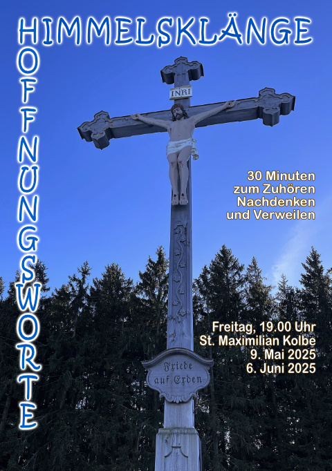 Plakat "Himmelsklänge", Motiv: Wegkreuz Gindelalmschneid