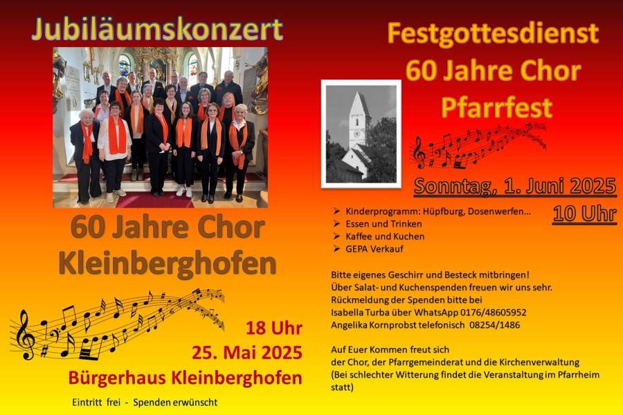Plakat Chorjubiläum Kbgh 2025