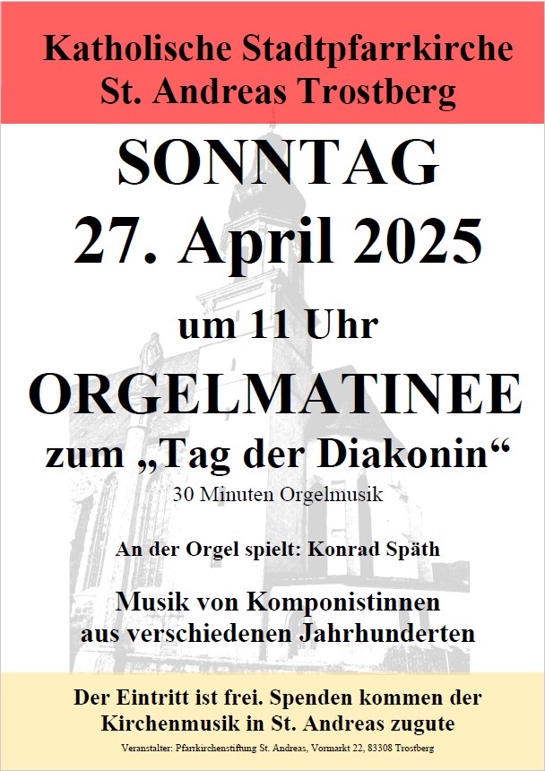 2025-04-27 Orgelmatinee Plakat Tag der Diakonin