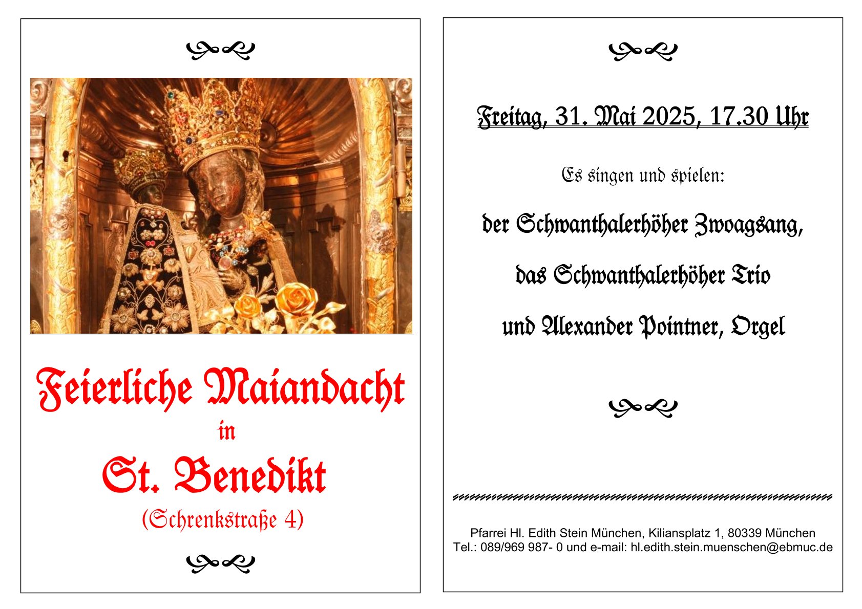 Maiandacht in SB 2025