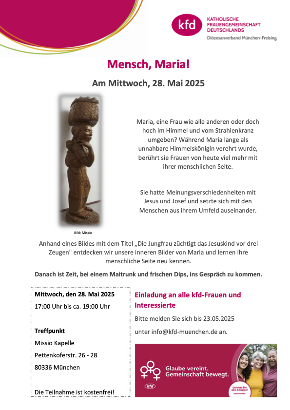 Einladung Plakat_Mensch Maria_Maiandacht mit Umtrunk 28.05.2025