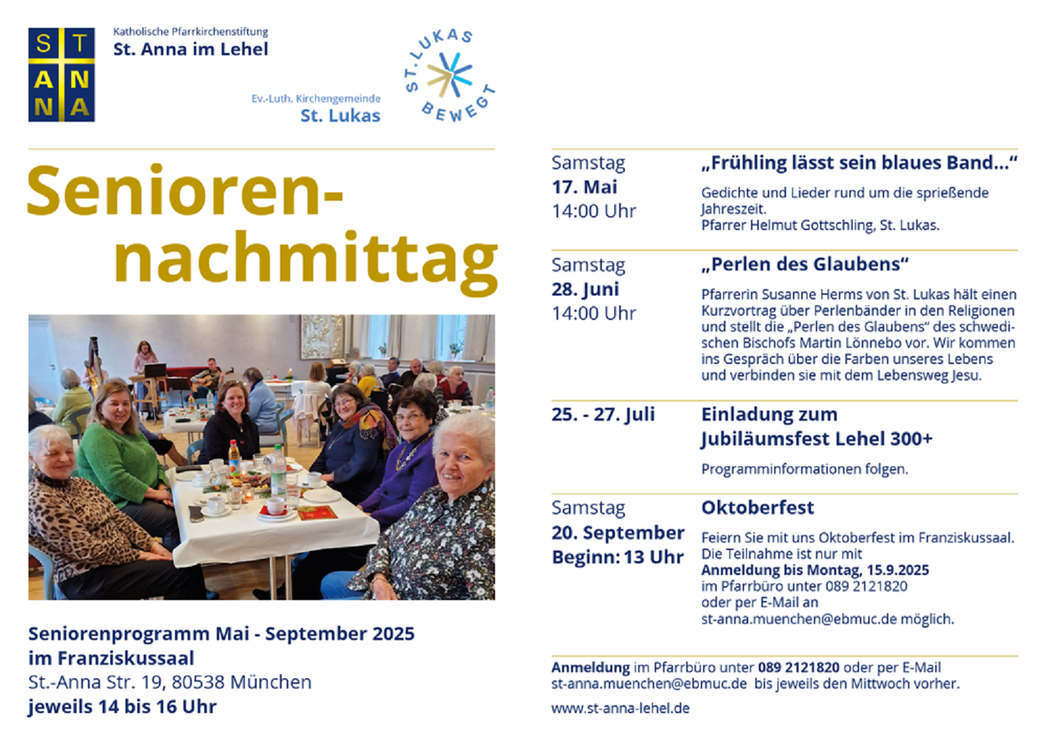 Seniorenprogramm 2025 Mai - September