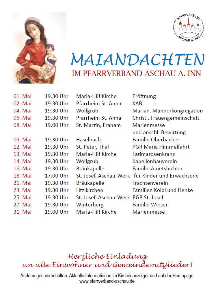 Maiandachten