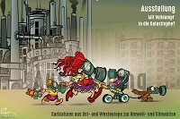 Karikatur mit Volldampf in die Katastrophe