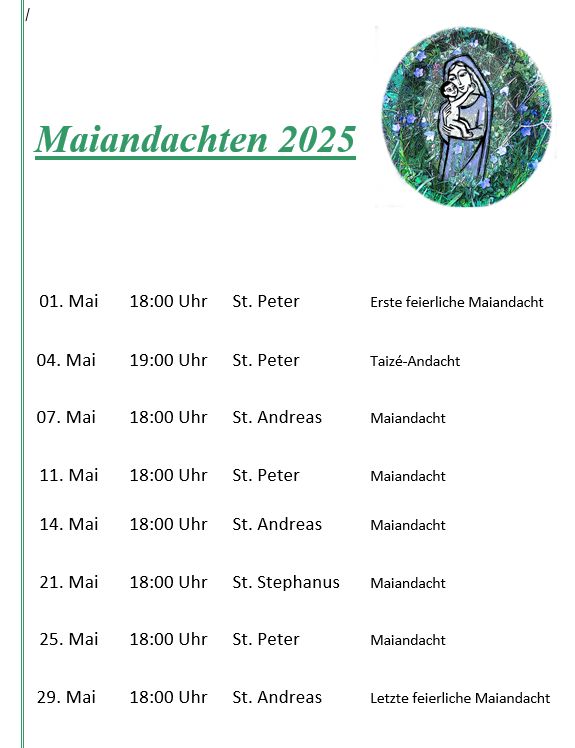 Maiandachten 2025