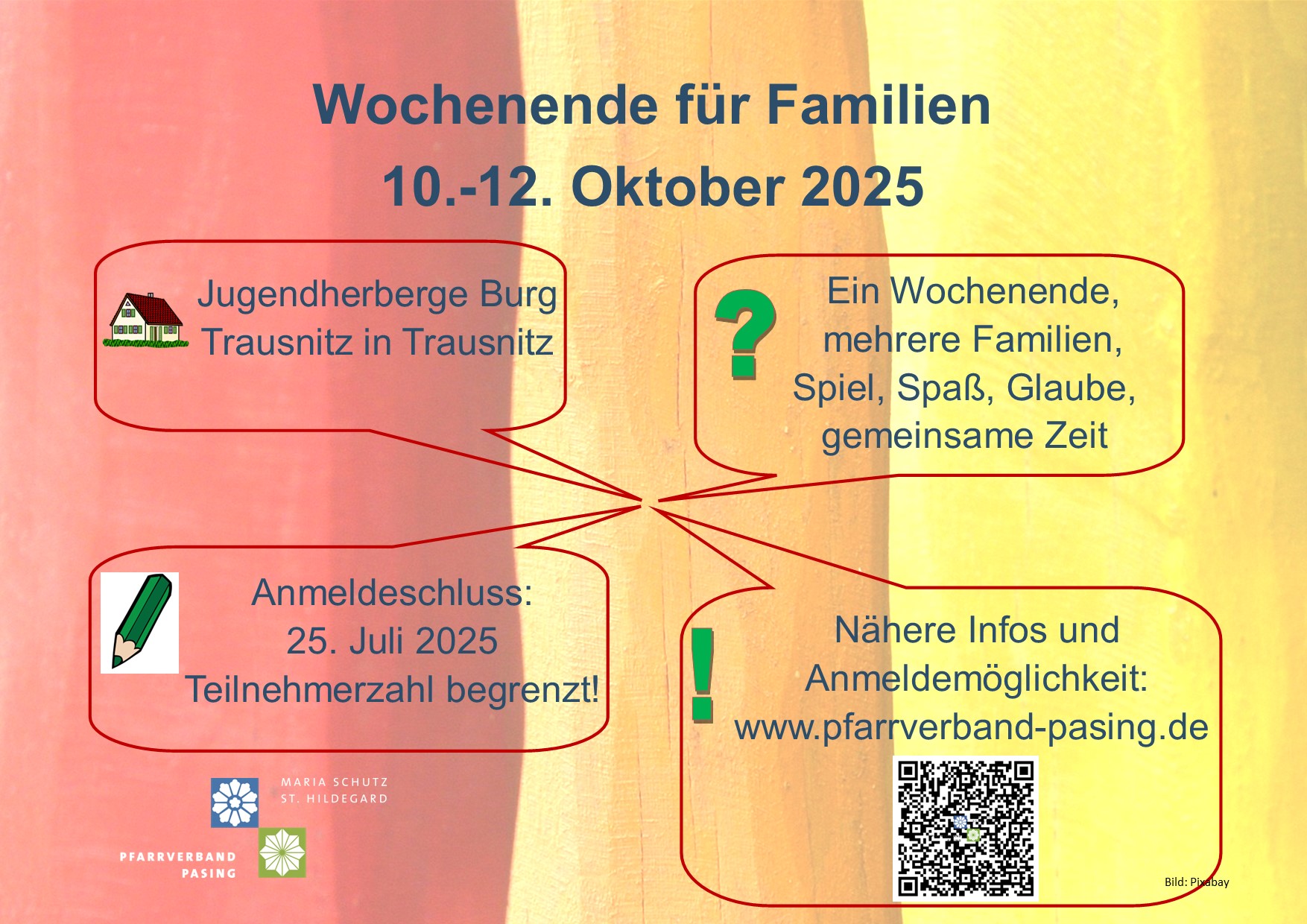 Plakat Wochenende für Familien 2025