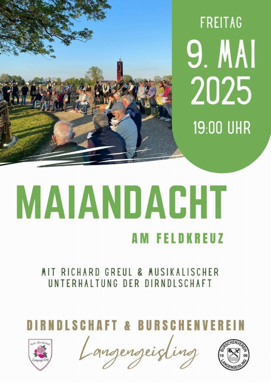 Maiandacht Burschenverein u. Dirndlschaft Lgg