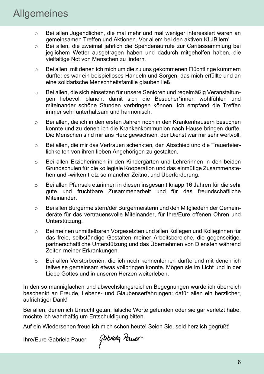 Pfarrblatt für die Pfarrverbände Hörgertshausen-Gammelsdorf und Mauern 05. Mai bis 01. Juni 2025 Seite 06