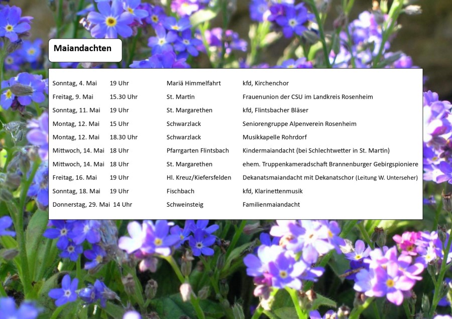 Maiandacht mit GEsangverein