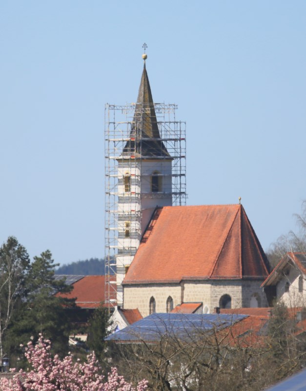 Kirchberg eingerüstet