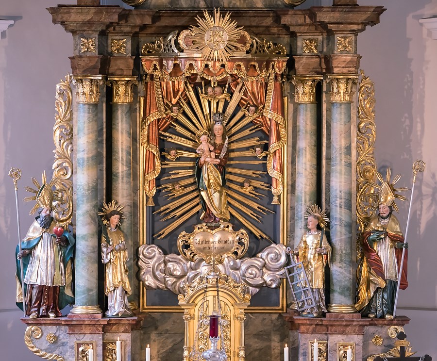 alte Kirche St. Stephan Putzbrunn - Altarbild