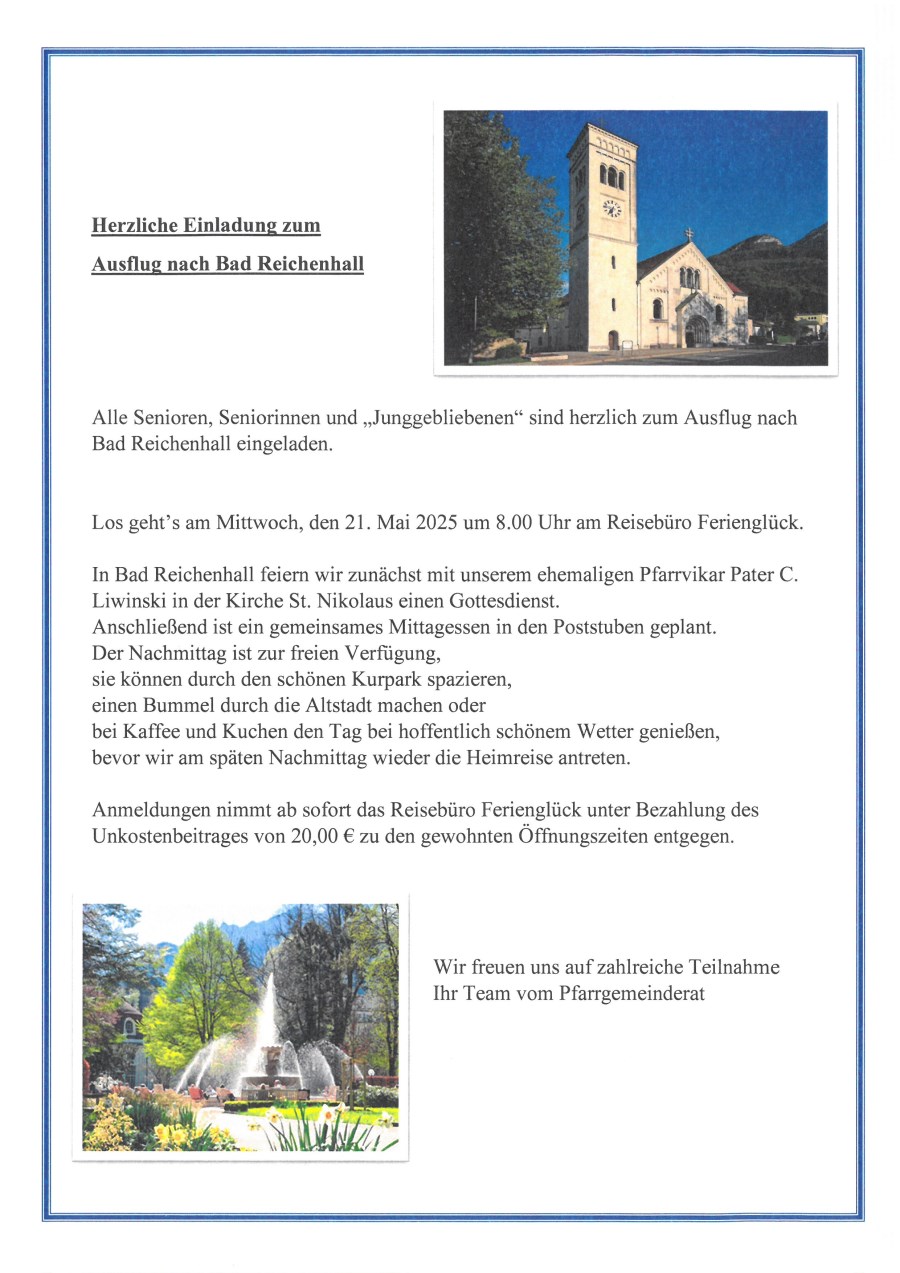Seniorenausflug Bad Reichenhall