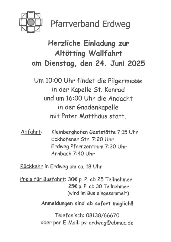 Plakat Altöttingwallfahrt 2025