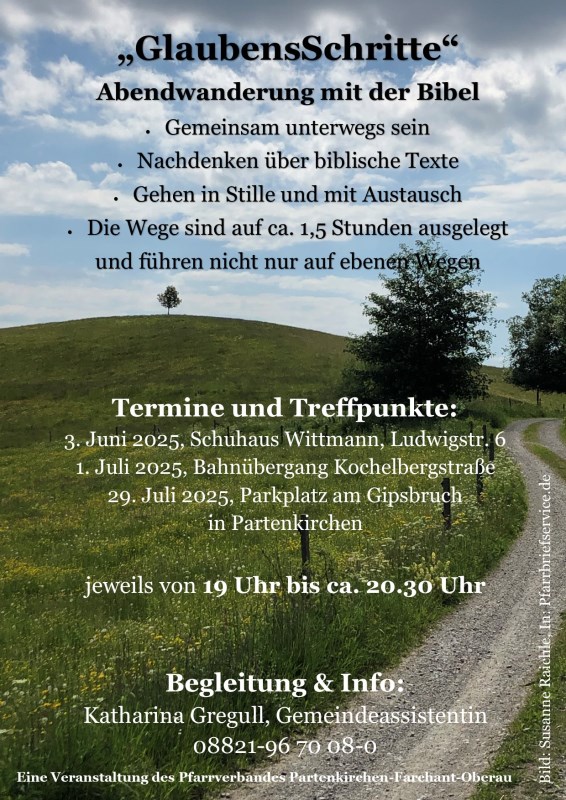 GlaubensSchritte Abendwanderung mit der Bibel