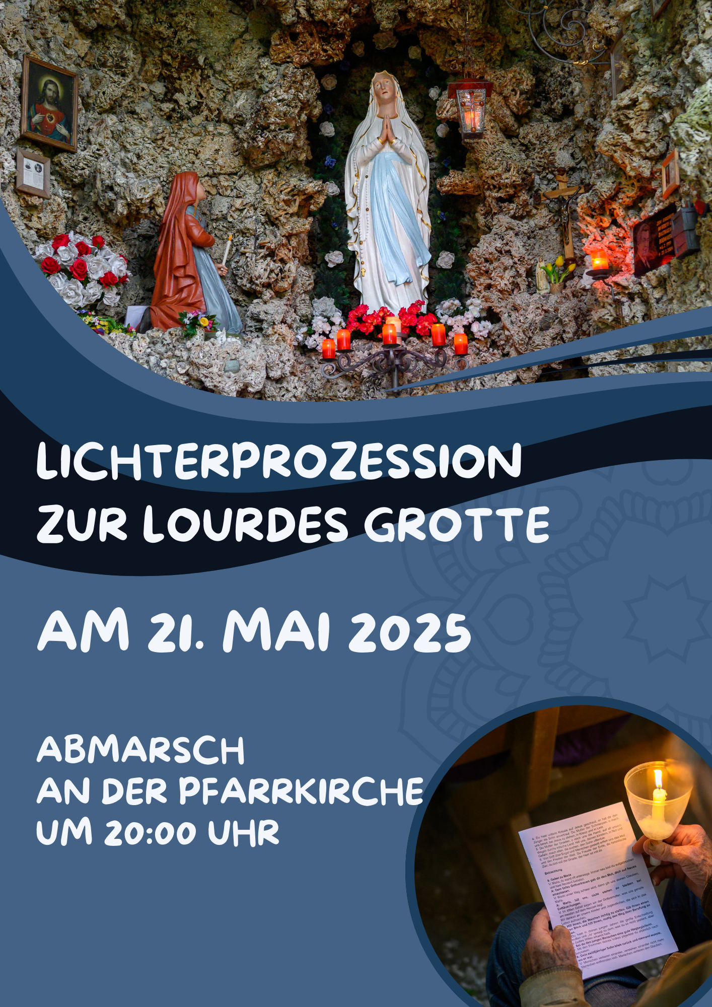 Lichterprozession Lourdes Grotte
