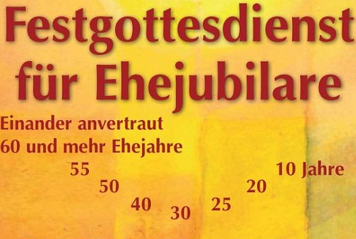 Plakat der Festmesse für Ehejubilare 2025