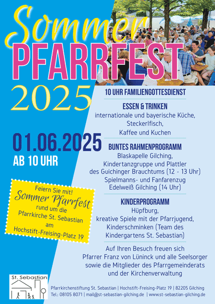 Plakat Sommer Pfarrfest 2025
