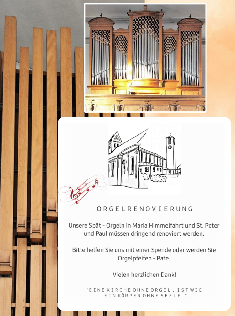 Kollage für Orgelspendenaktion