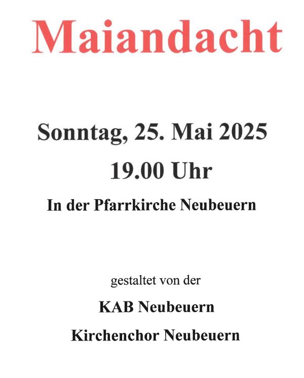 Maiandacht 25