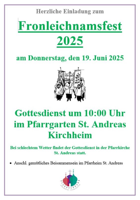 Fronleichnam in Kirchheim 2025