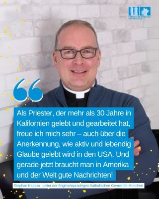 Pfarrer Stephan Kappler, Leiter der Englischsprachigen Katholischen Gemeinde München