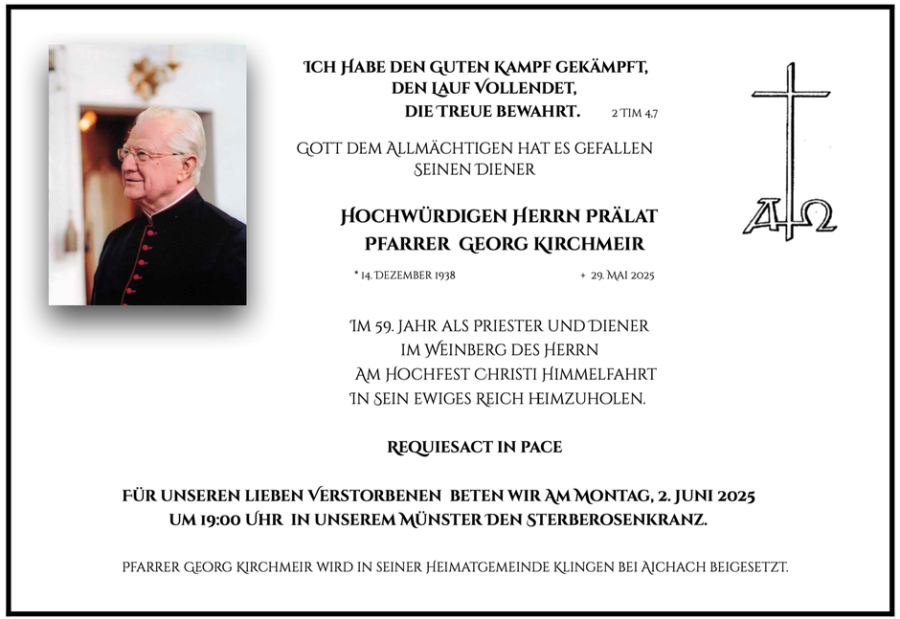 Prälat Kirchmeir Anzeige PV-Rottenbuch-1