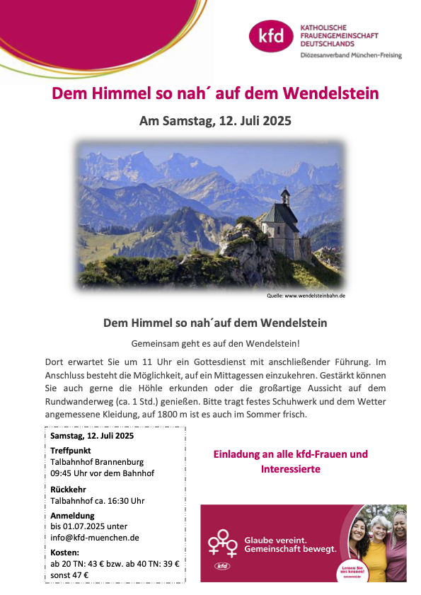 Wallfahrt zum Wendelstein 12.7.25