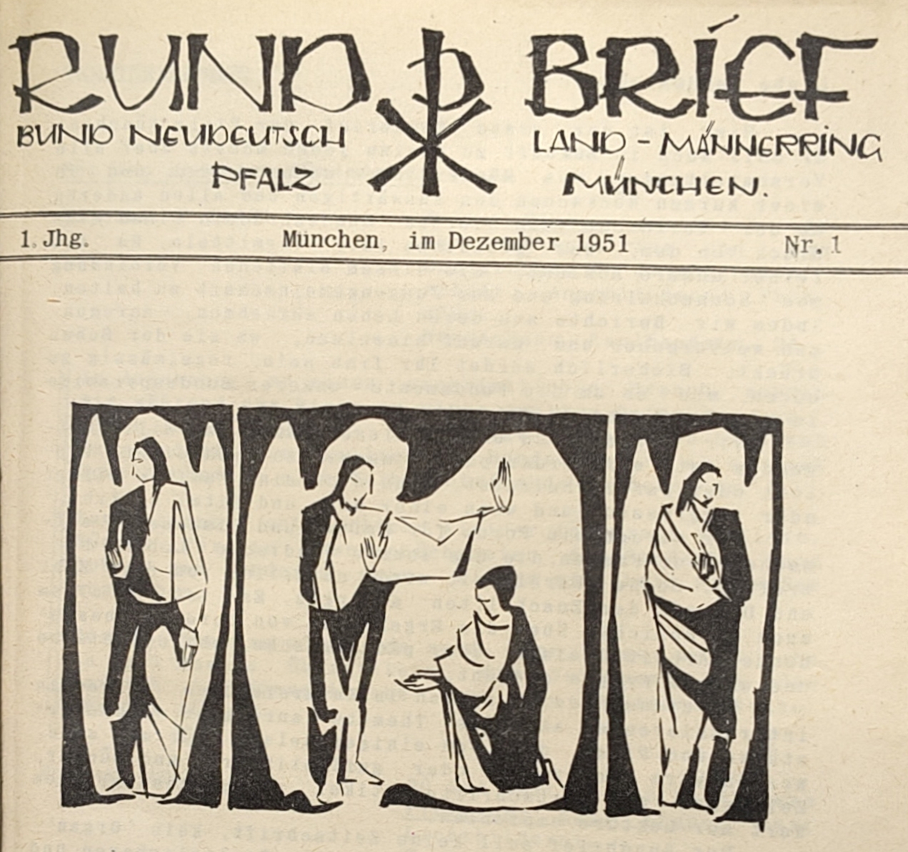 erste Nummer des ND-Rundbriefs, Dezember 1951 (Ausschnitt)