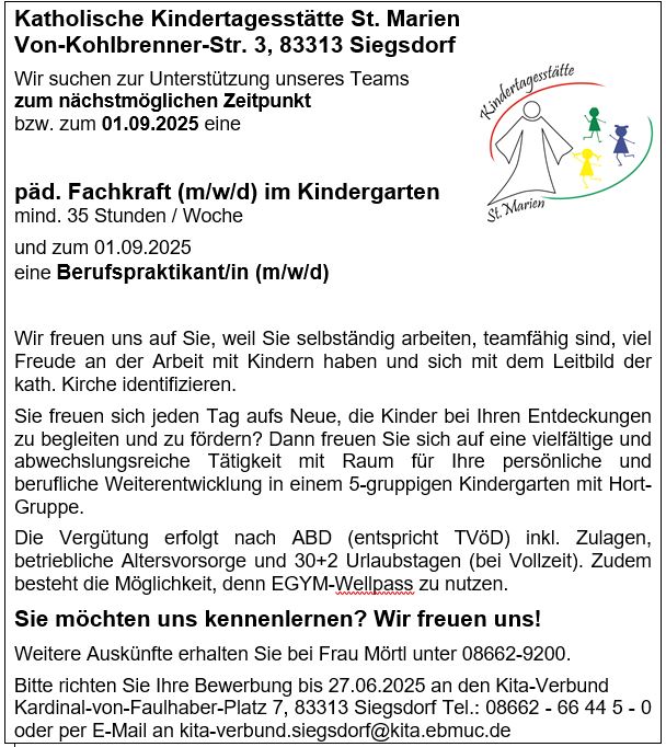 Stellenanzeige
