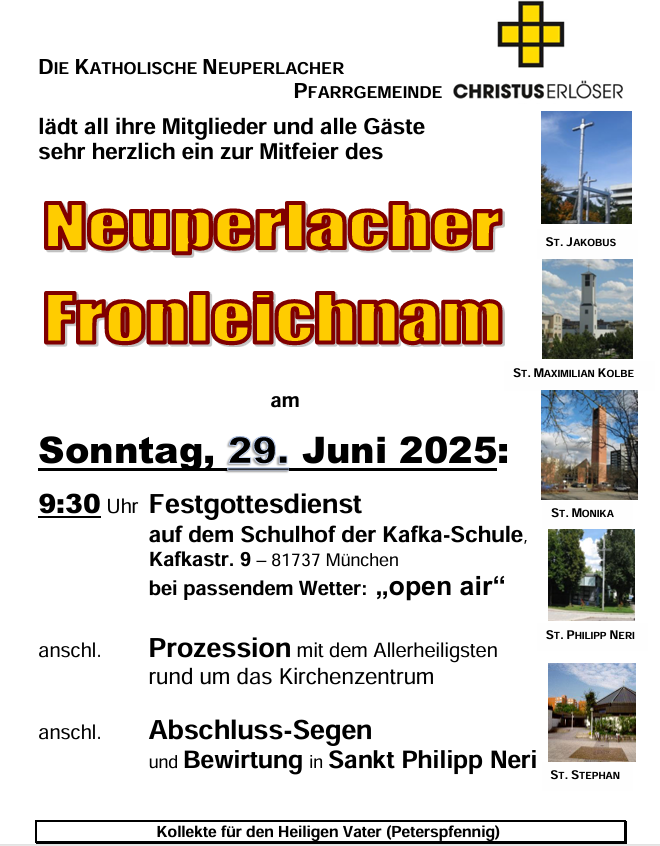 Neuperlacher Fronleichnam Plakat