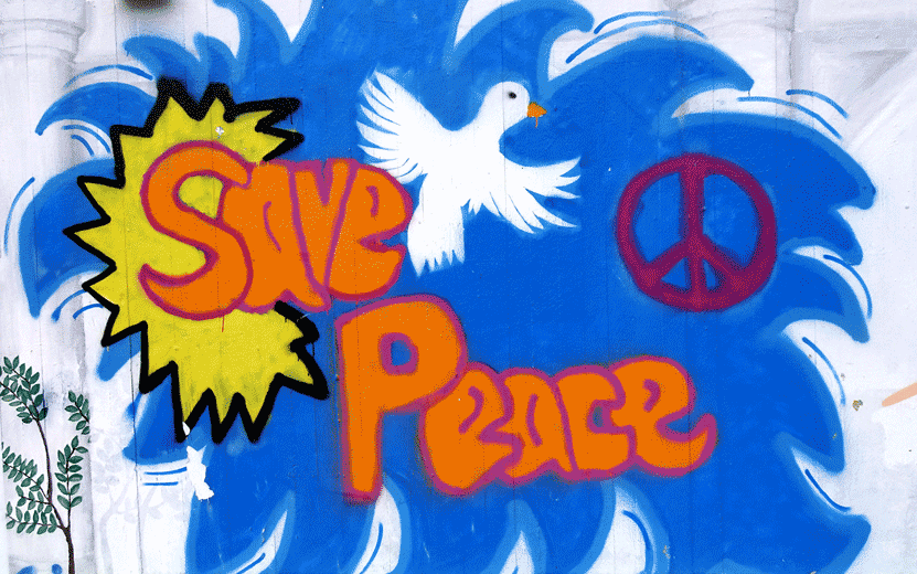 Graffiti Frieden bewahren