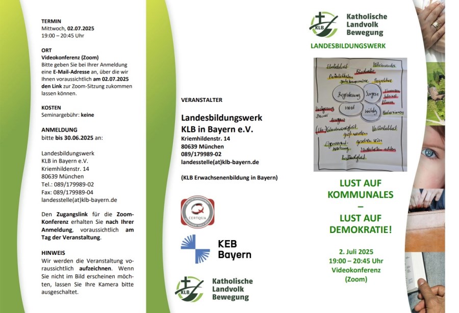 Flyer, KLB, Lust auf Kommunales