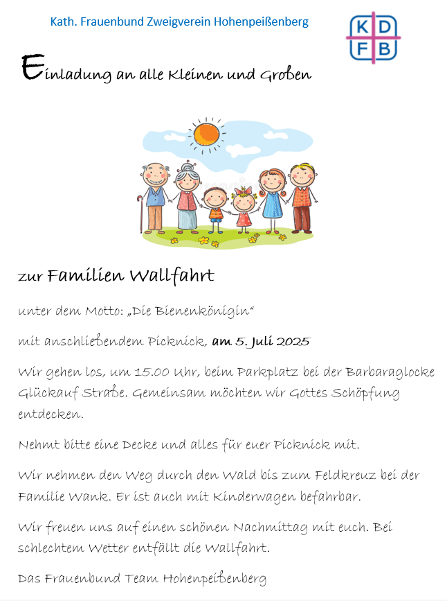 Fam Wallfahrt Juli 2025
