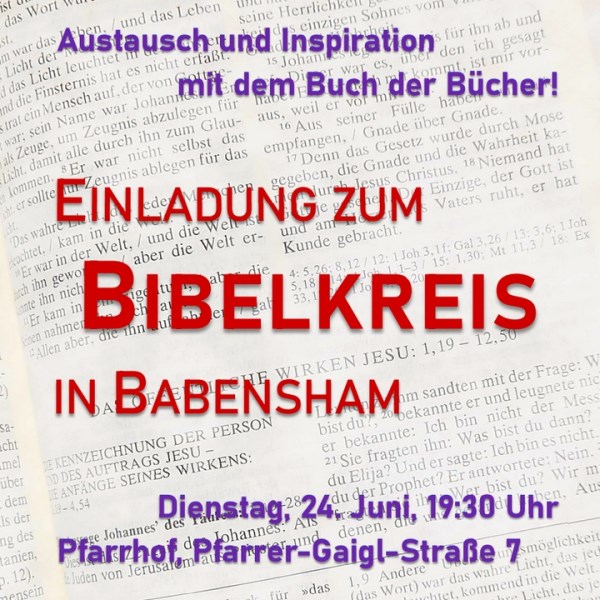 Einladung Bibelkreis 24.06.25