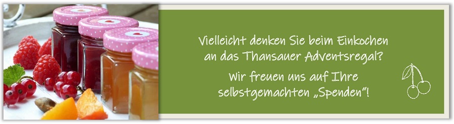 Thansau Werbung für Adventsregal
