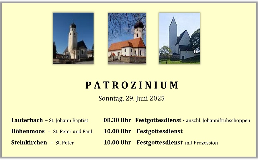 Patrozinien Juni 2025