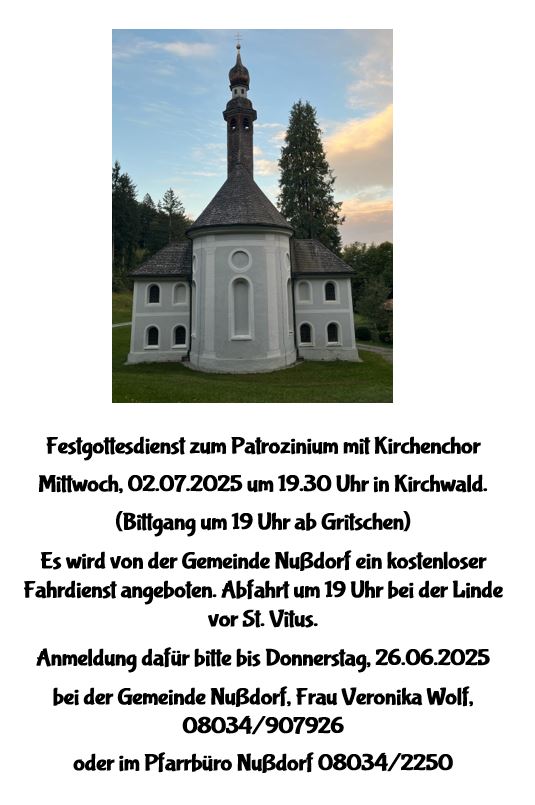patrozinium kirchwald