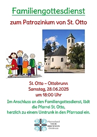 Plakat zum Familiengottesdienst beim Patrozinium st. Otto