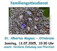 Familiengottesdienst zum Pfarrfest in St. Alb. Magn.