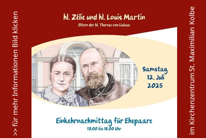 Plakat: Einkehrnachmittag für Ehepaare