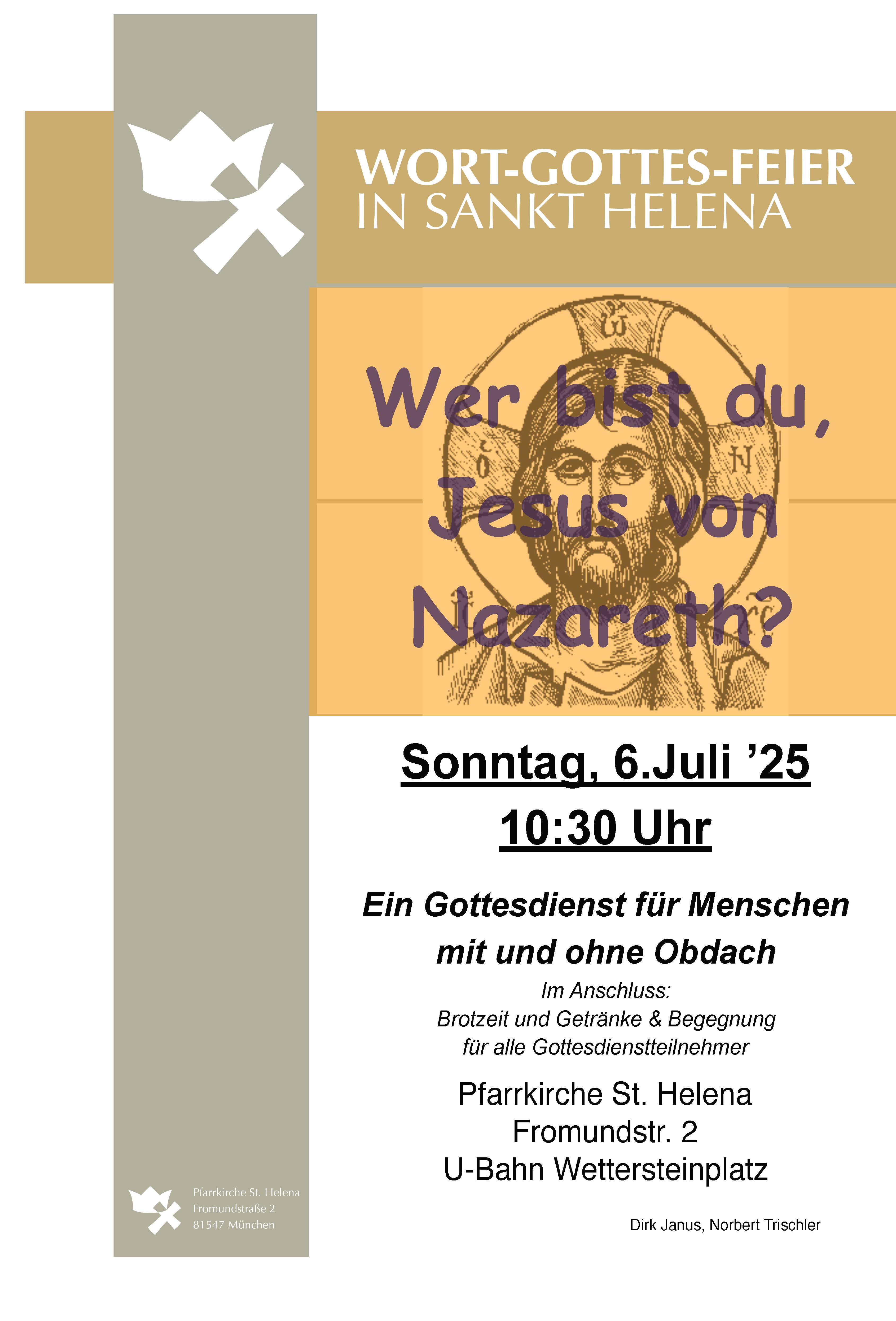 Gottesdienst für Wohnungslose in St. Helena