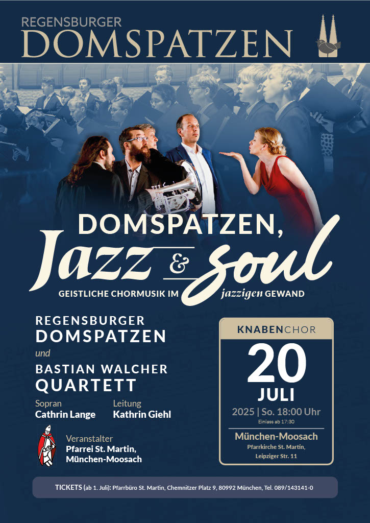 Plakat zum Konzert der Regensburger Domspatzen am 20.07.2025