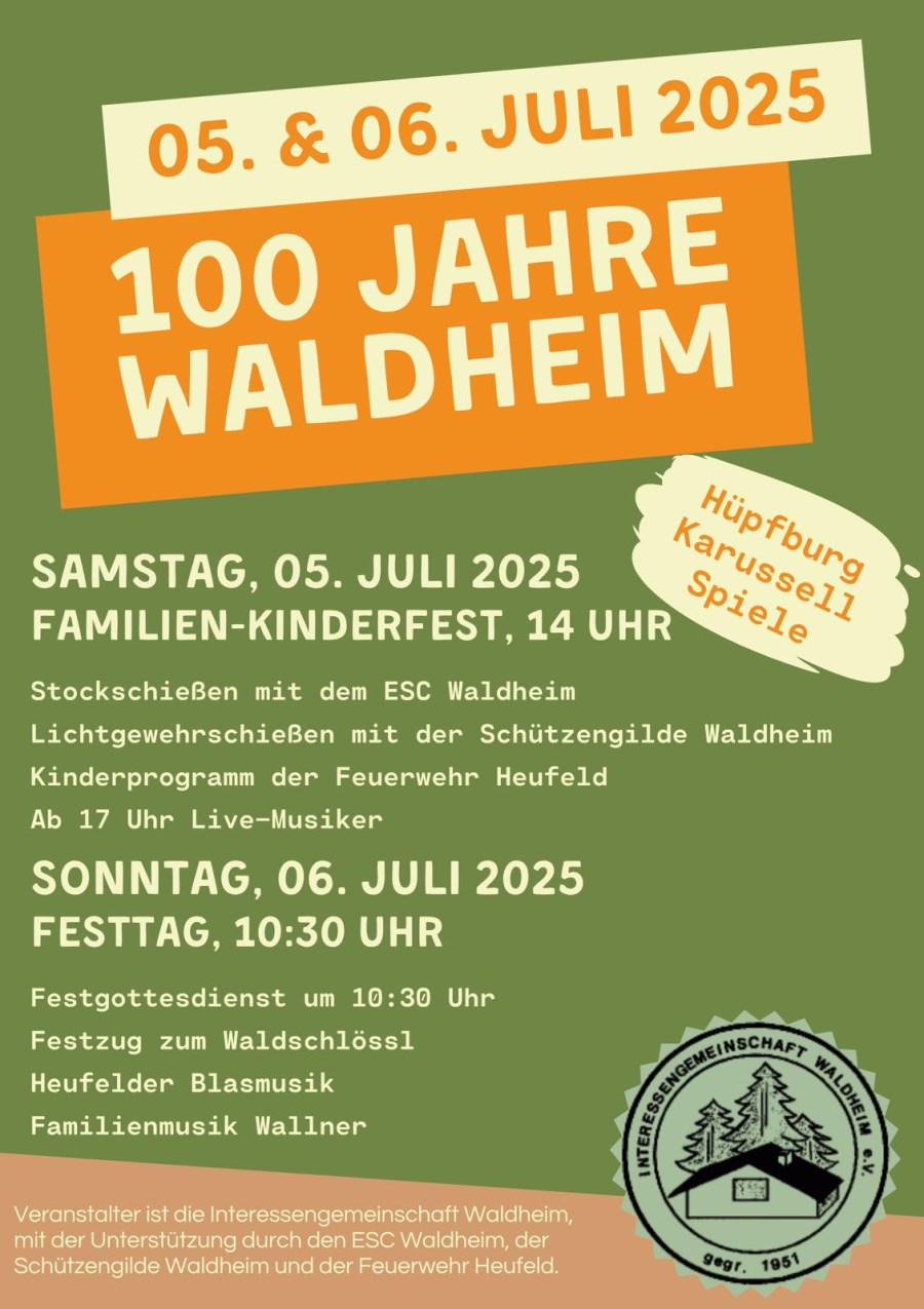 Waldheim feiert 100jähriges Gründungsfest