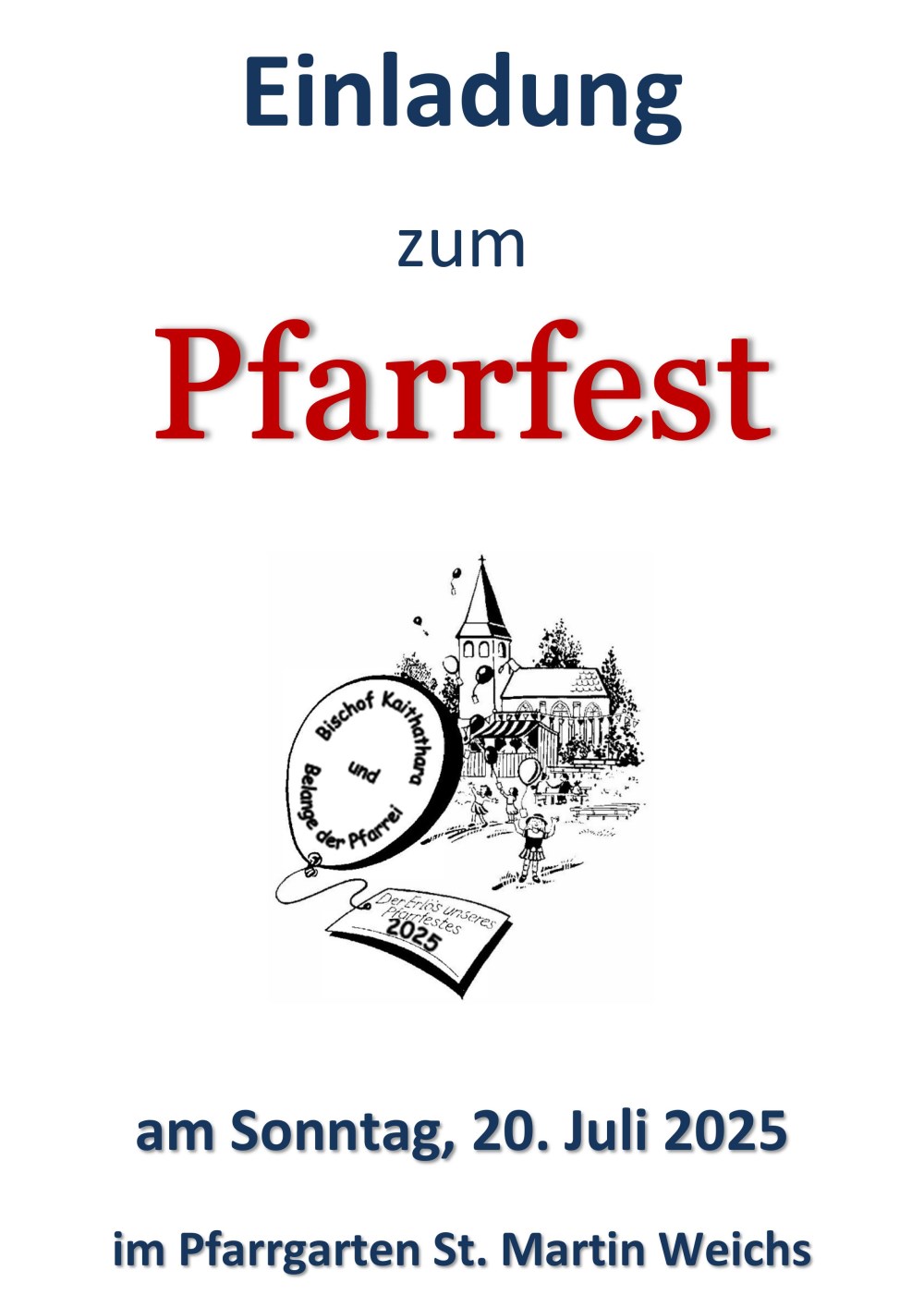 Pfarrfest 2025 Einladungsplakat