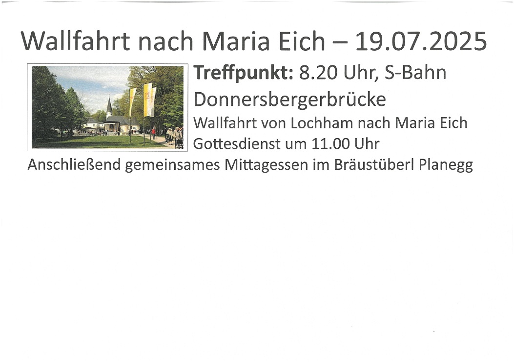 Wallfahrt  Maria Eich2025 für Slider