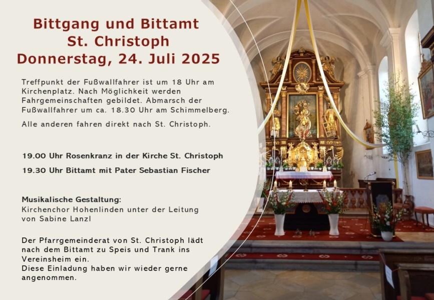 Bittgang und Bittamt in St. Christoph 2025