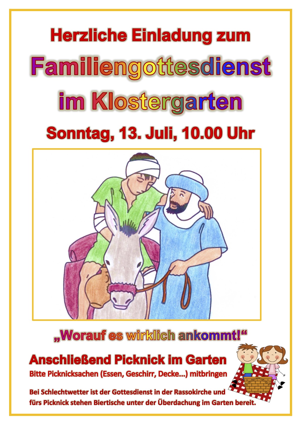 Einladung Familiengottesdienst 13.07.2025 A4