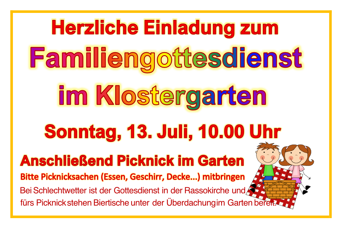 Einladung Familiengottesdienst 13.07.2025 Teaser