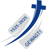 Logo gewagt 1525-2025, Täuferisches Leben in Bayern - eine Spurensuche