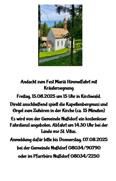 Andacht Mariä